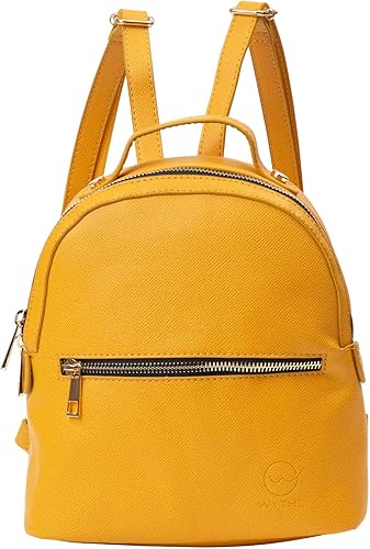 Amazon ミニリュック コンパクトでシンプル 型崩れ防止 Ykkファスナー レディースリュック おしゃれ Wythe Yellow シューズ バッグ