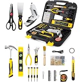 DIFFLIFE 136 Piece Tool Set,General Household Hand Tool Kit with Plastic Toolbox Storage Case-136 Piece&hellip;