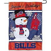 Buffalo Bills Holiday Winter Snow Garden Flag Double Sided Banner