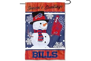 WINCRAFT Buffalo Bills Holiday Winter Snow Garden Flag Double Sided Banner