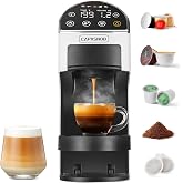 Magician2 5-in-1 Mini Coffee Maker &amp; Machine | 20 Bar, LED Touch, 42oz Tank | Fits K Cup/Nespresso/Dolce Gusto &amp; ESE Pods, Touchscreen &amp; Pods Recognition, Adjustable Temp/Volume, For Kitchen/Office/Dorm