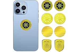 JKAHH 8 Pieces of Cell Phone Protection Neutralizers Stickers, Blockers Stickers for All Phones, Tablets, Laptops, Computers, WiFi, and All Electronic Devices, 4 Styles