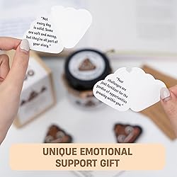 60 Positive Poo Cards Jar, Affirmation Cards For
