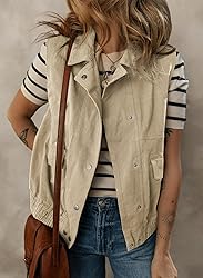Dokotoo Womens Fashion Vest Tops Casual Lapel