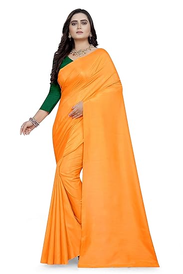 Silk Mustard Yellow Saree with Green Blouse Piece