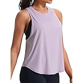 JOYSPELS Workout Tank Tops for Women, Quick Dry Ice Silk Athletic Running Shirts, Loose Fit Sleeveless Gym Tops