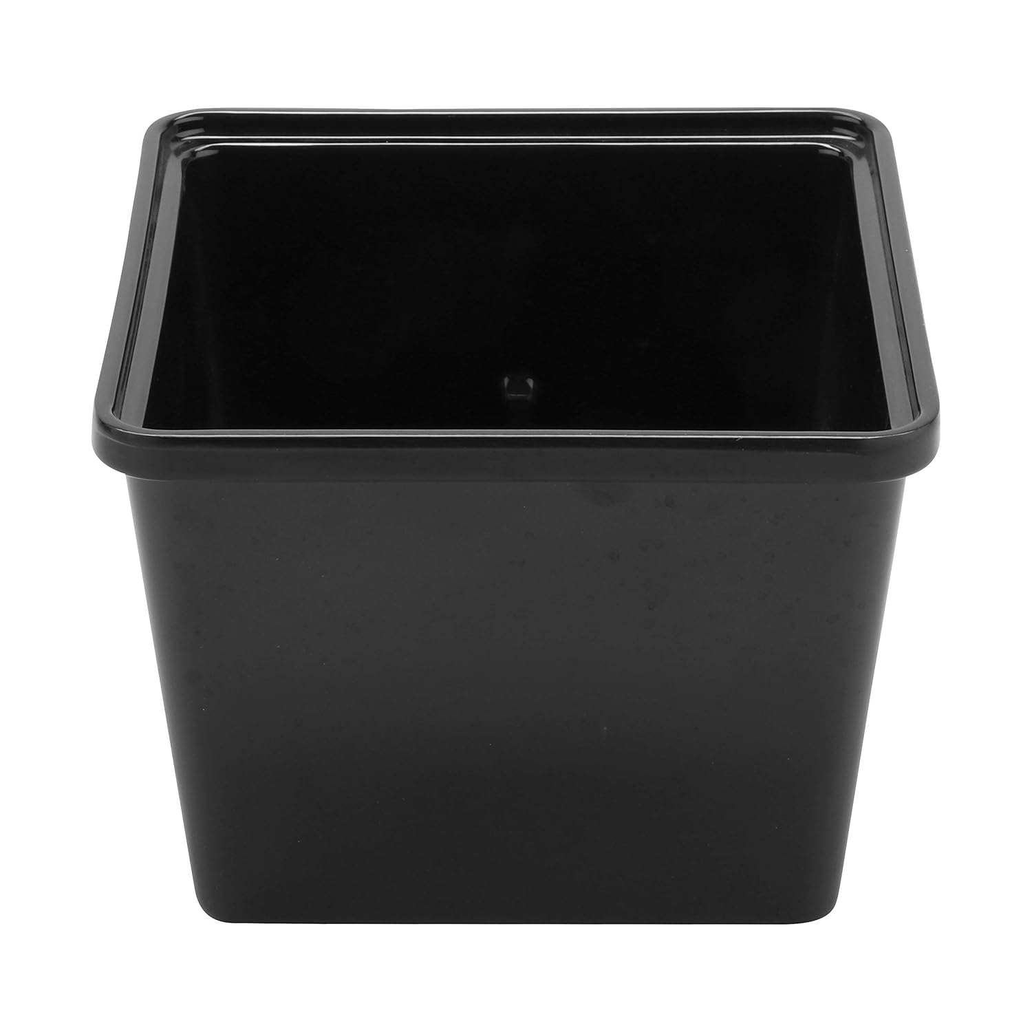 G.E.T. Enterprises Black 2 qt. Square Crock, Break Resistant Dishwasher Safe Melamine Plastic, Round & Square Crocks Collection ML-149-BK (Pack of 1)