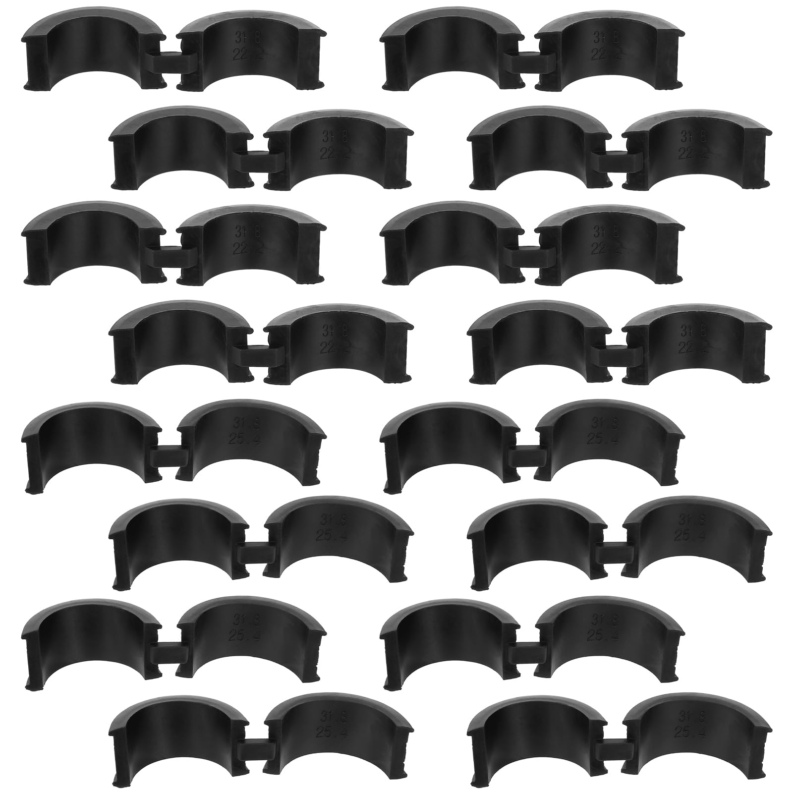 salbsever 16 Pcs Bicycle Handlebar Rubber Gasket Bike Handlebar Extender Handlebar Stem Shim Spacer Adapters Non-Slip Handlebar Adapter 22.2/25.4 mm to 31.8 mm Bike for Road Mountain Bikes