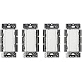 Lutron Maestro LED+ Dimmer Switch for Dimmable LED, Halogen and Incandescent Bulbs, 150W/Single-Pole or Multi-Location, MACL-153M-WH, White (4-Pack)