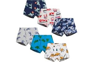 Boboking Little Boys Boxer Briefs Dinosaur Truck Shark Toddler Kids Underwear