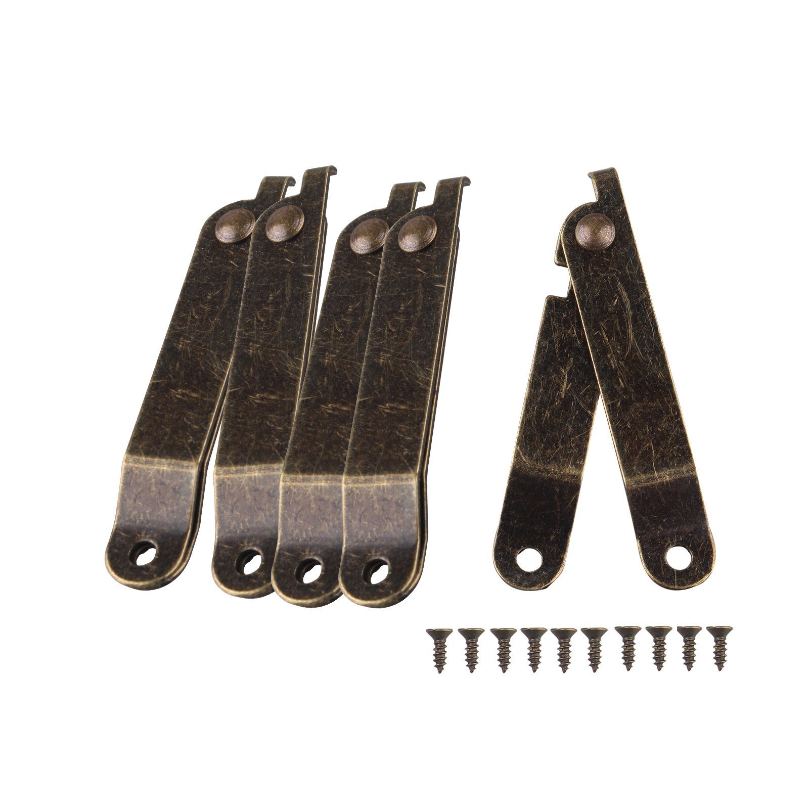 HALJIA 5pcs Furniture Gift Box Case Chest Rotatable Folding Lid Support Hinge Stay 67mmx11mm