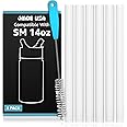 Jmoe USA Straws for Simple Modern Kids 14oz Water Bottle | Replacement Plastic Straws Designed for SM 14 oz Summit Bottle | 6-Pack Includes Cleaning Brush | Food Grade & BPA Free