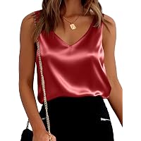 【新品】OMMO SATIN DRAPE TANK TOP Mawor Holiday Outfits for Women 2025 Tank Tops for Casual Summer