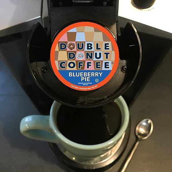FLAVORED COFFEE VARIETY PACK WITH RECYCLABLE SINGLE SERVE FLAVORED COFFEE PODS, FOR KEURIG K CUPS COFFEE MAKERS, FROM DOUBLE DONUT COFFEE, 72 COUNT