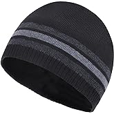 BUTITNOW Oversize XXL Winter Beanie Knit Hat for Men - Daily Knit Ribbed Cap - Warm Toboggan Skull Caps for Cold Weather