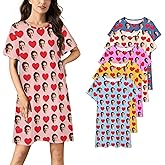 Personalized Funny Moo Moos for Women Nightgowns Custom Face Nightgown Personalized Pajamas with Photo