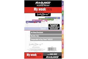 AT-A-GLANCE 2026 Planner Refill, Weekly & Monthly, 5.5" x 8.5", Size 4, Desk Size, 52122 Day-Timer, Kathy Davis (KD81-285Y-26)