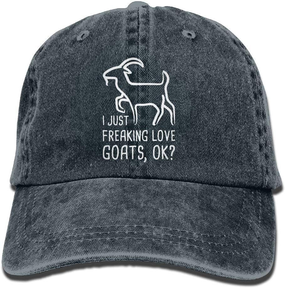 Miedhki Adjustable Cotton Denim Baseball Cap I Just Freaking Love Goats Ok Snapback Cap Fashion28