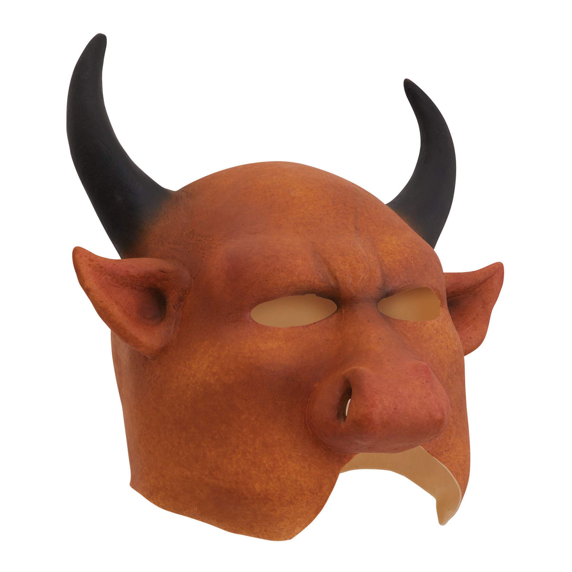 Bristol Novelty BM554 Bull Mask Mythical (Mouth Free), Men, Women, Brown, Black, One Size Halloween