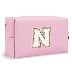 Chenille Letter Personalized Initial Preppy Makeup