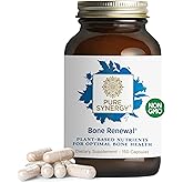 PURE SYNERGY Bone Renewal | Bioavailable Calcium with Cofactors | Natural, Vegan Supplement with Vitamin D3, K2, Magnesium, & Boron | for Lasting Bone Strength (150 Capsules)