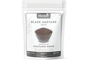 AEJESOP Black Mustard Seeds, Kali Rai, Whole Spices, 3.5oz(100g)