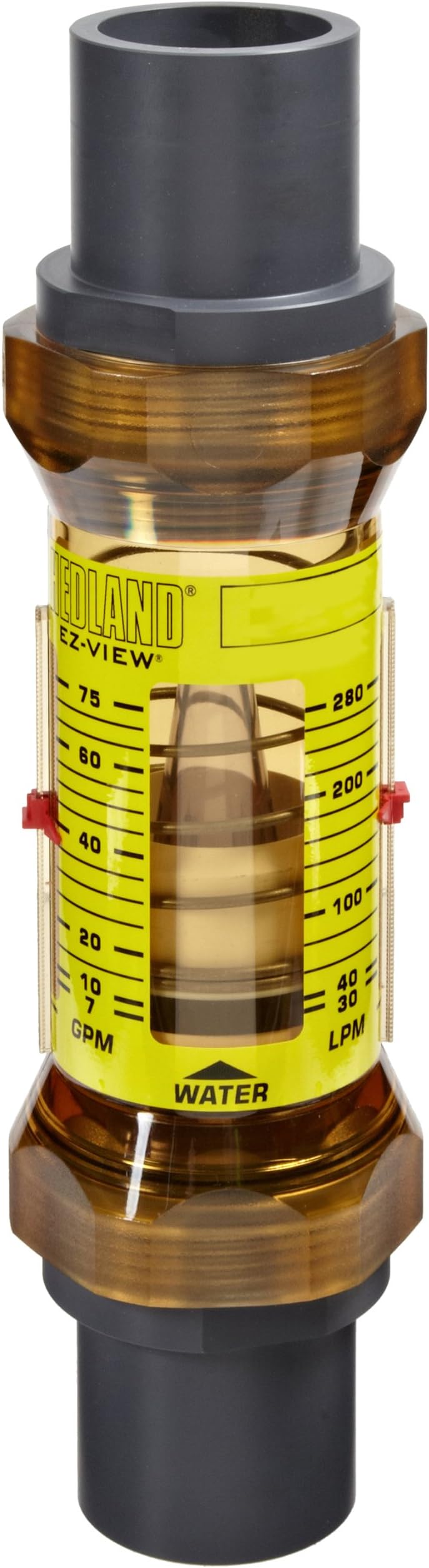 H619-625-R EZ-View Flowmeter With Sensor, Polyphenylsulfone, For Use With Water, 10.0 to 95.0 lpm Flow Range, 2" Socket Weld