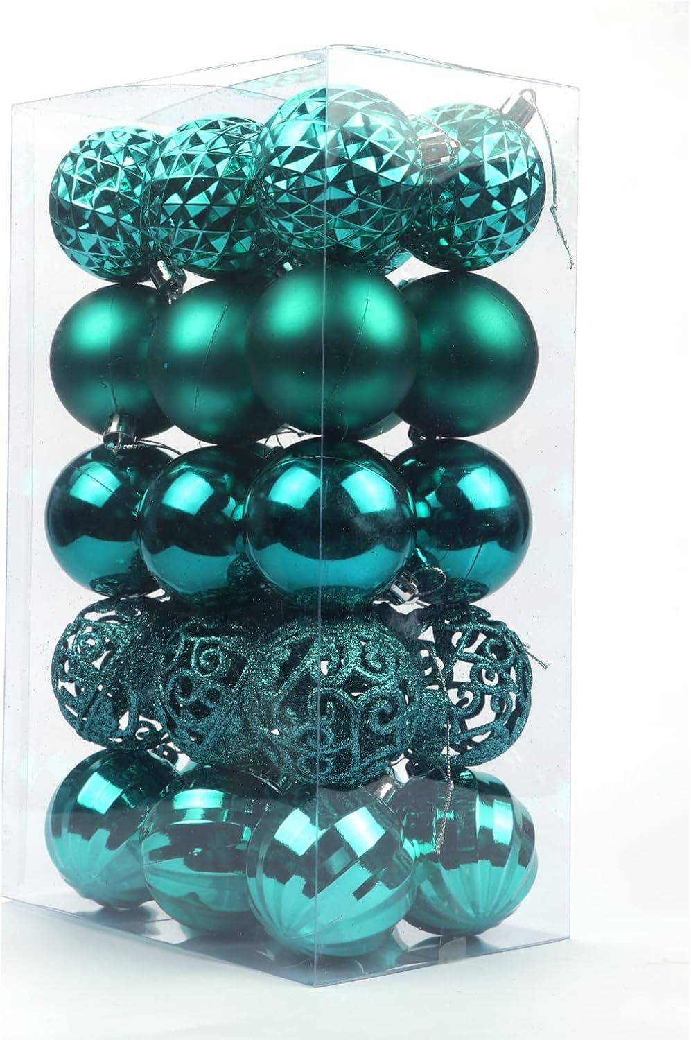 Ornaments - YYCRAFT 30ct Christmas Ball Ornaments 6CM for Xmas Tree Christmas Decorations Shatterproof Hooks Included (Teal, M)