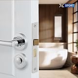 XFORT Polished Chrome Thumb Turn Lock Bathroom Door Deadbolt Kit view 6