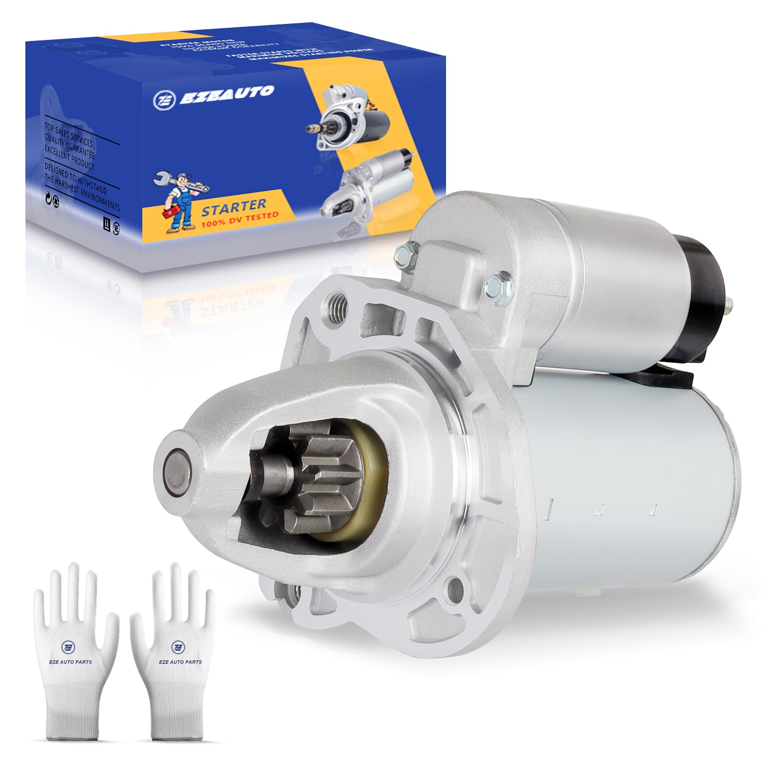 Photo 1 of 19185N Ezexpreze Starter Compatible with 11-16 Chrysler 300 Dodge Challenger & Charger,11-15 Durango,13-15 Grand Cherokee, 13-14 Ram 1500 3.6L 1.3kw 9-Teeth CW Replace# 4801852AB DRS0861 428000-7210