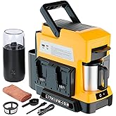Byutrcfuy Cordless Coffee Maker for Dewalt 20V MAX Battery, 3 Brewing Options Drip Coffee Maker with Coffee Grinder, Portable Single Serve Coffee Makers for Camping, Travel, and Jobsite. (Tool Only)