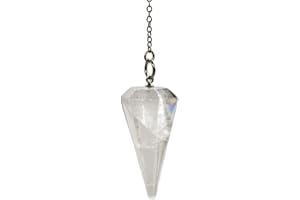 POLAR JADE Crystal Pendulum Made of Natural Quartz for Dowsing Divination Chakra Reiki. Pointed with Chain and Jewelry Pouch