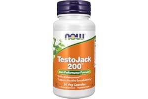 NOW Foods Supplements, TestoJack™ 200 with Tongkat Ali, Tribulus, Maca and Horny Goat Weed, 60 Veg Capsules