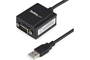 StarTech.com USB to Serial Adapter – 1 Port – USB Powered – FTDI USB UART Chip – DB9 (9-pin) – USB to RS232 Adapter