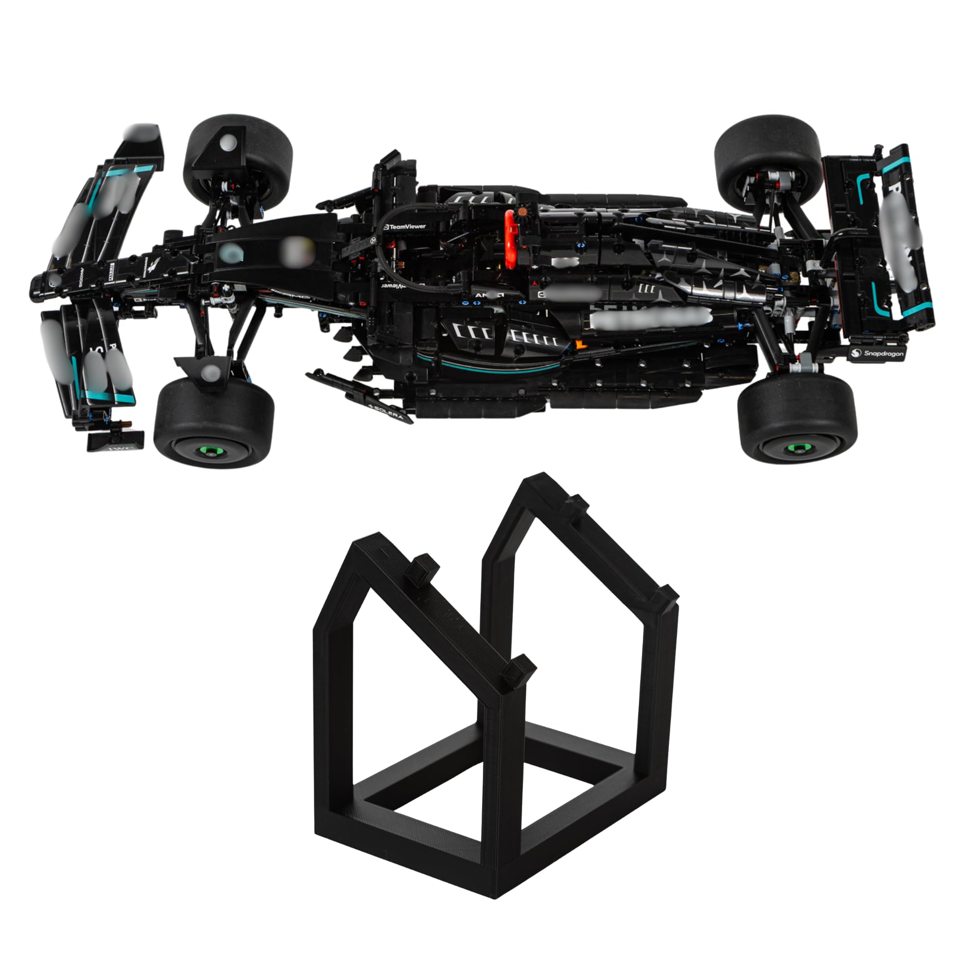 Brickify Display Stand Compatible with LEGO Technic Mercedes F1 W14 42171 – Premium Shelf Stand for Formula 1 Race Car Models – Angled Display Mount for Collectors – Car Model Not Included