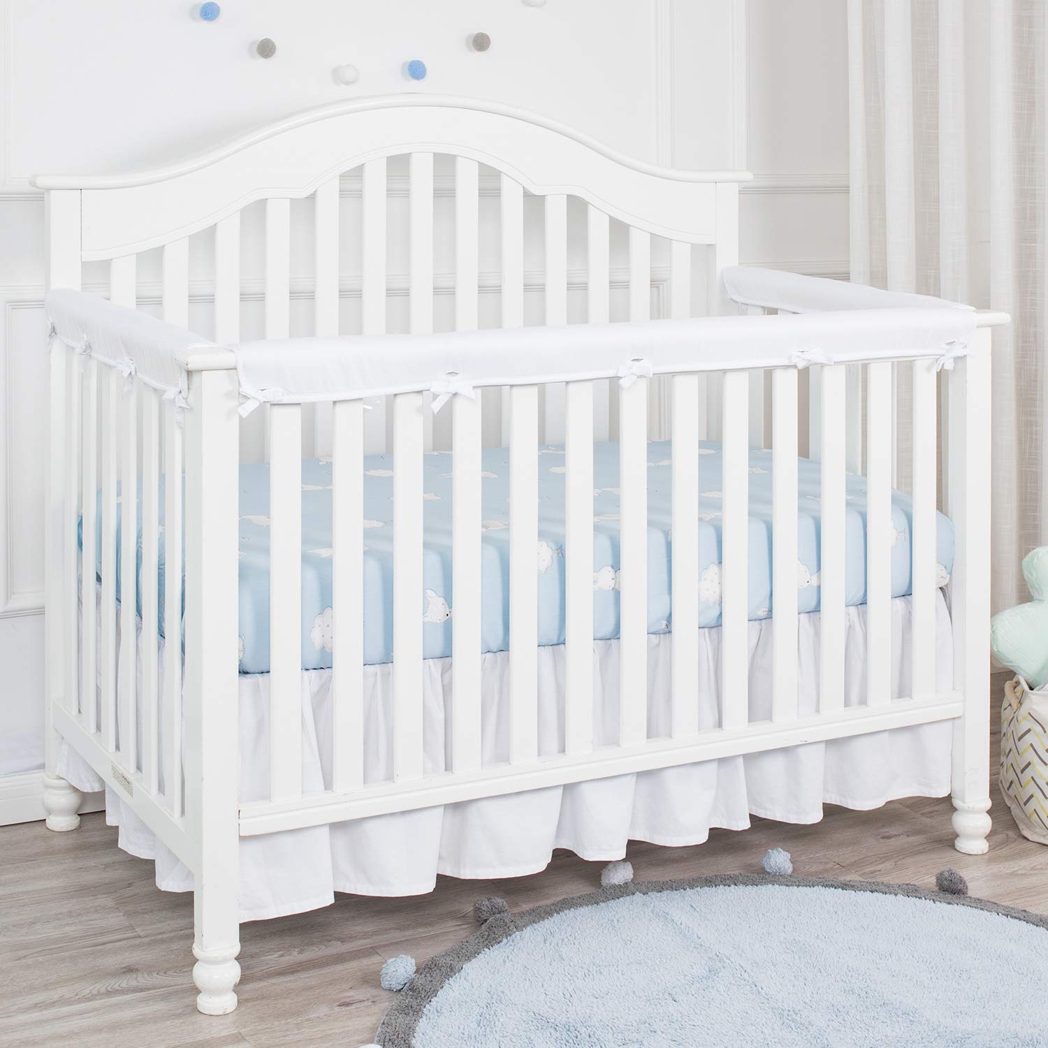 TILLYOU 3Piece Padded Baby Crib Rail Cover Protector Set from Chewing