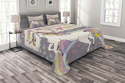 Amazon Com Feminine Bedding Duvet Cover Set Unicorn Figure