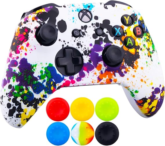 Video Game Consoles Accessories 9cdeer 1 Piece Of Siliconetransfer Print Protective Cover Skin 6 Thumb Grips For Xbox One S X Controller Spray Painting Electronics Video Game Consoles Accessories 9cdeer 1 Piece Of Siliconetransfer Print Protective Cover Skin 6 Thumb Grips For Xbox One S X Controller Spray Painting Electronics