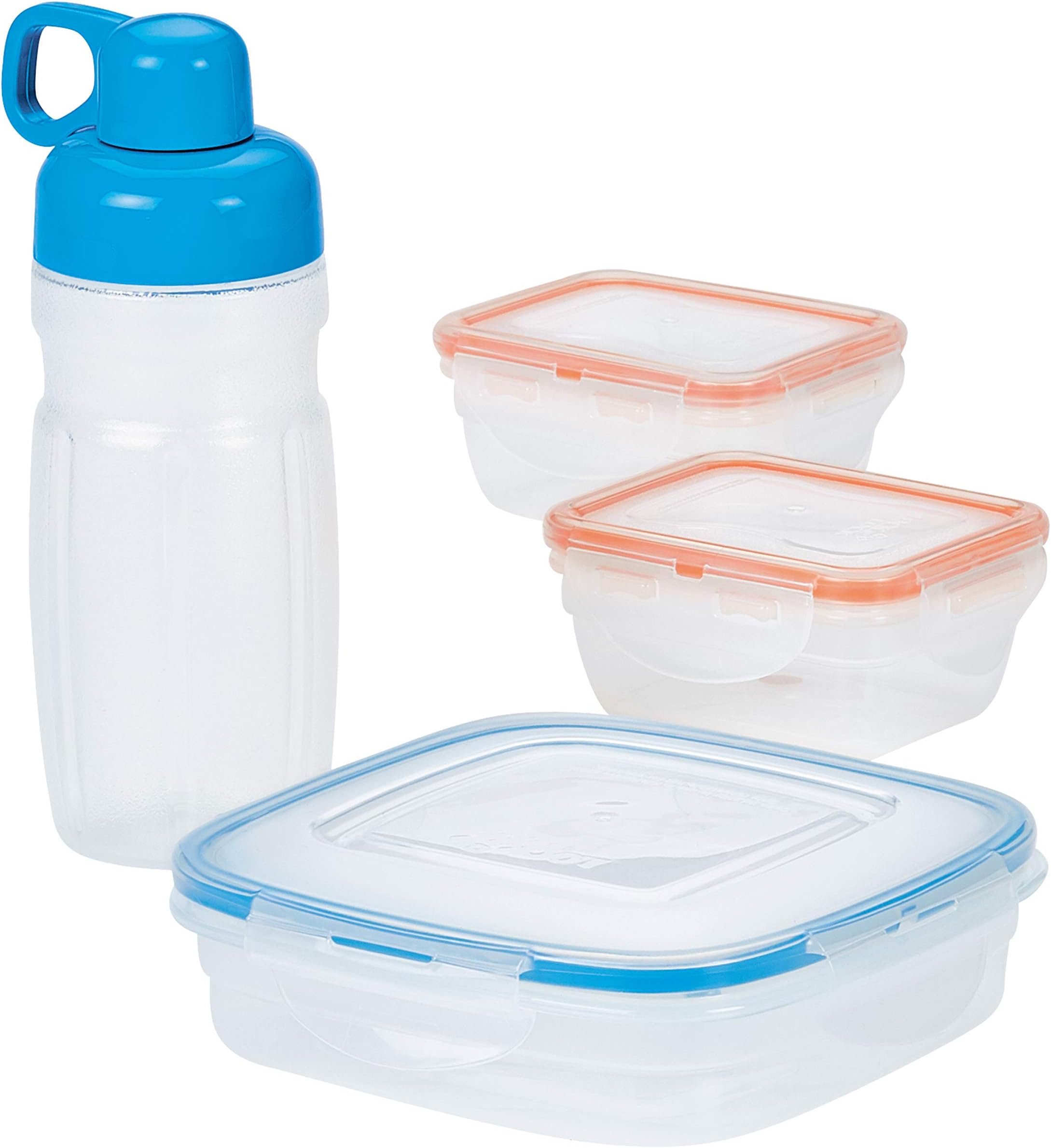 LocknLock Easy Essentials Food Storage Container Set / Food Storage Bin Set - 8 Piece, Clear