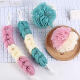 Omenluck 2Pcs Bath Shower Sponge Ball Mesh Back Scrubber Exfoliating Loofahs view 3