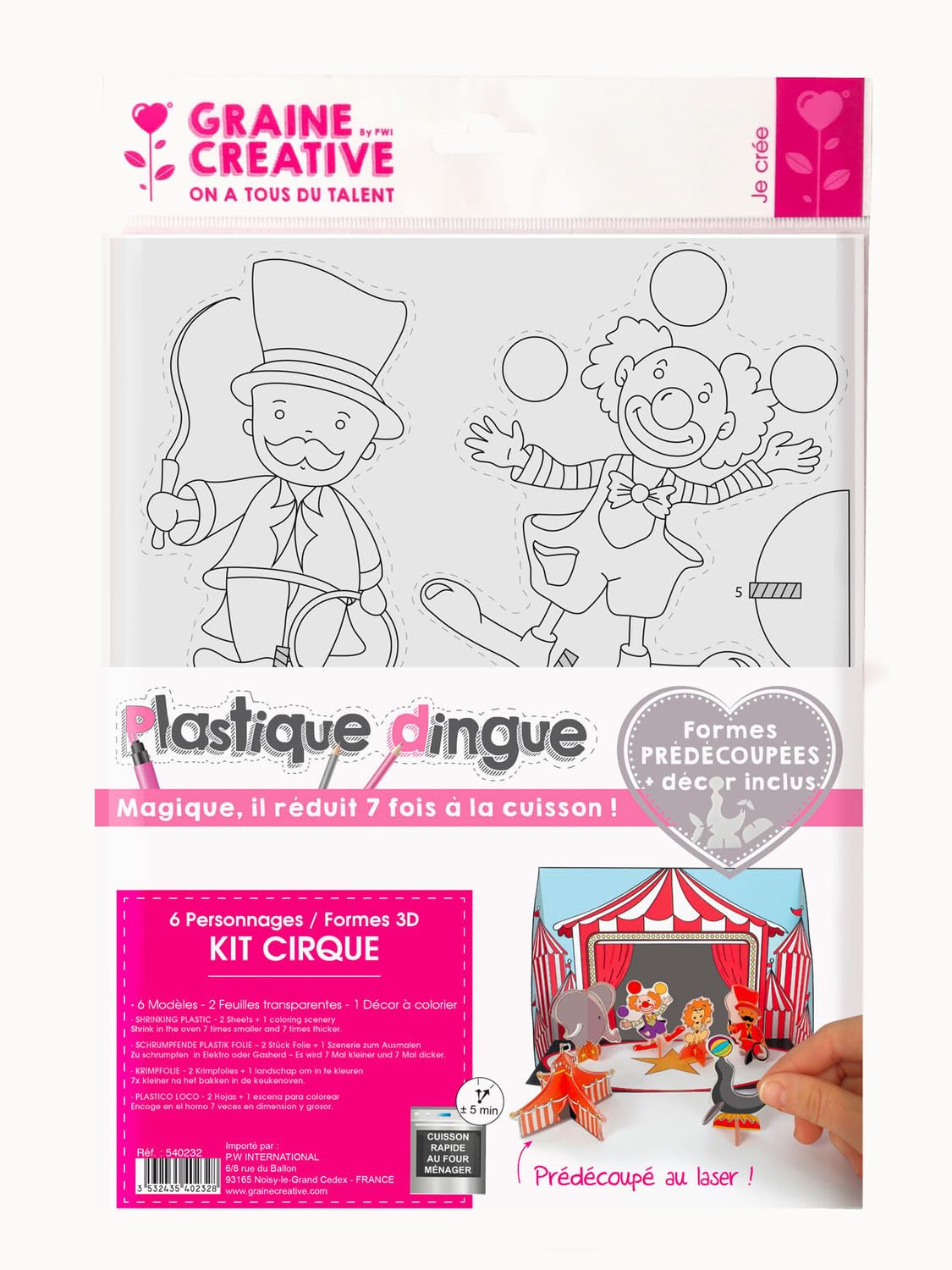 Graine Créative 3D Plastic Circular DINGING KIT with Cut-Out 408 x 200