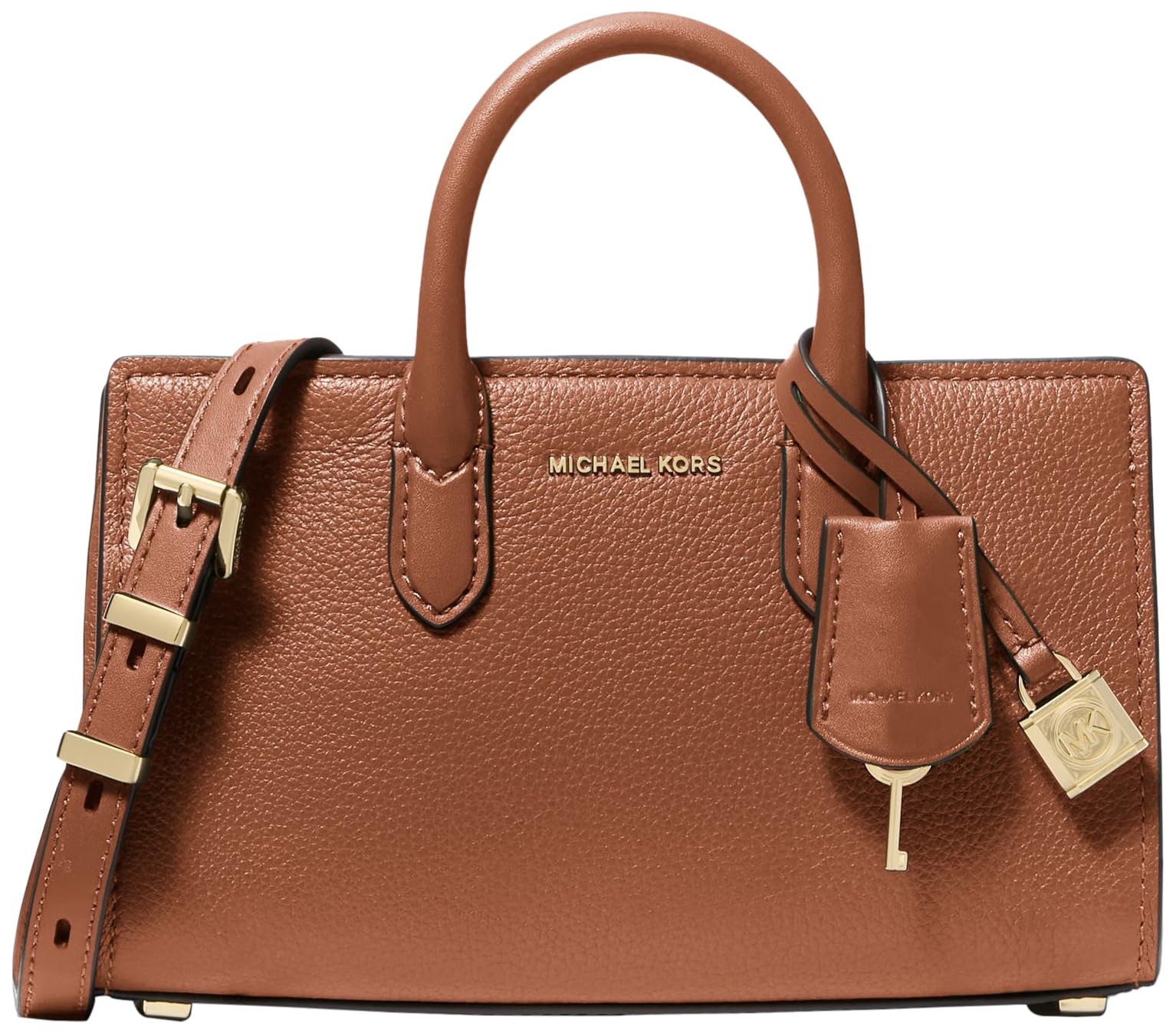 Michael Kors Scarlett Extra-Small Crossbody Bag, Gold-Tone Hardware/Luggage