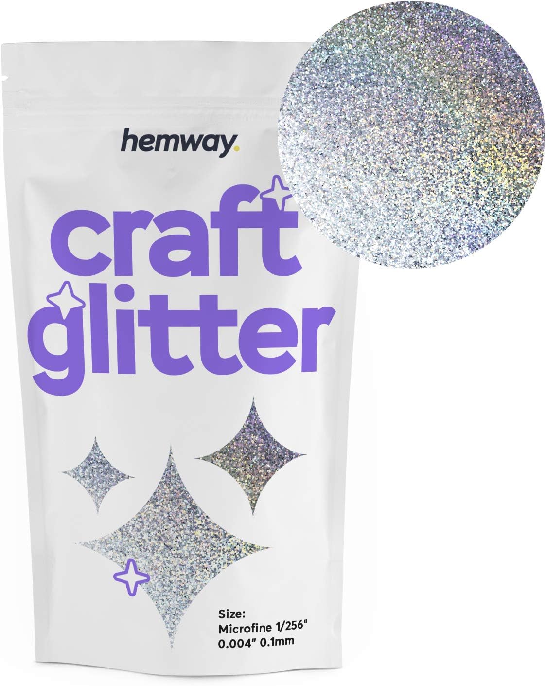 Hemway Craft Glitter 100g 3.5oz Microfine 1/256
