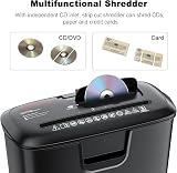 Bonsaii S120-C 8-Sheet StripCut Shredder 13L Overheat Protection CD Card view 3