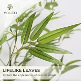 YOLEO 5.5FT Artificial Bamboo Tree with White Planter Indoor Decor view 2