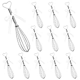 Mini Whisk with Heart Shaped Handles | Set of 12