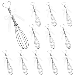 Mini Whisk with Heart Shaped Handles | Set of 12