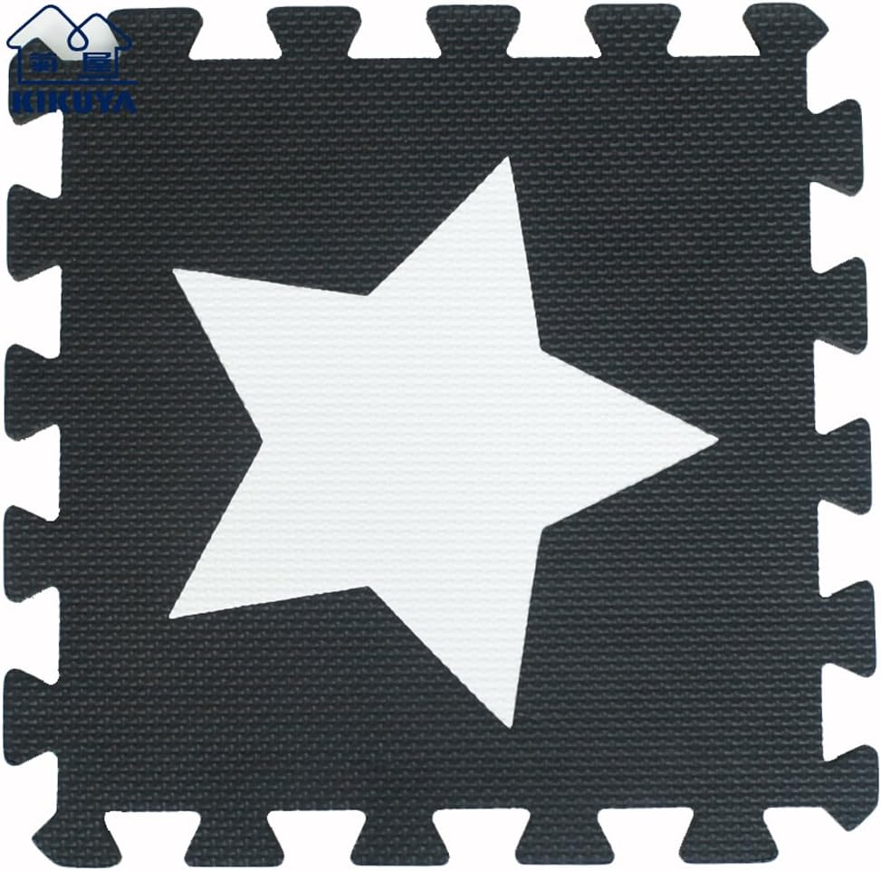 Menu Life Black White Stars 25 Pieces Eco Soft Play Mats For