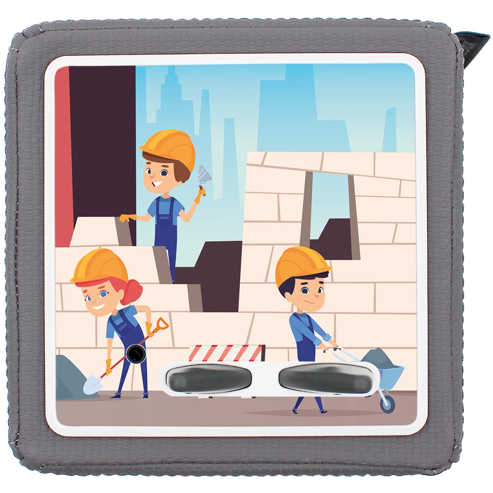 yabaduu Protective Film Cover for Toniebox Perfect Fit Self-Adhesive Child-Friendly Film Accessories for Children Toys (Y031-32 Construction Worker, Without Name of Choice)