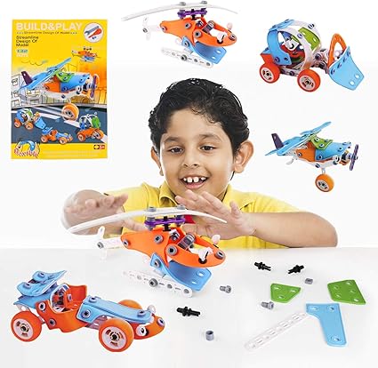 Amazon.com: Juguetes de aprendizaje MIGO STEM 5 en 1, juego de construcción para niños pequeños, juego de bloques de construcción de ingeniería educativa STEM para niños de 4 a 5 años y